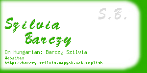 szilvia barczy business card